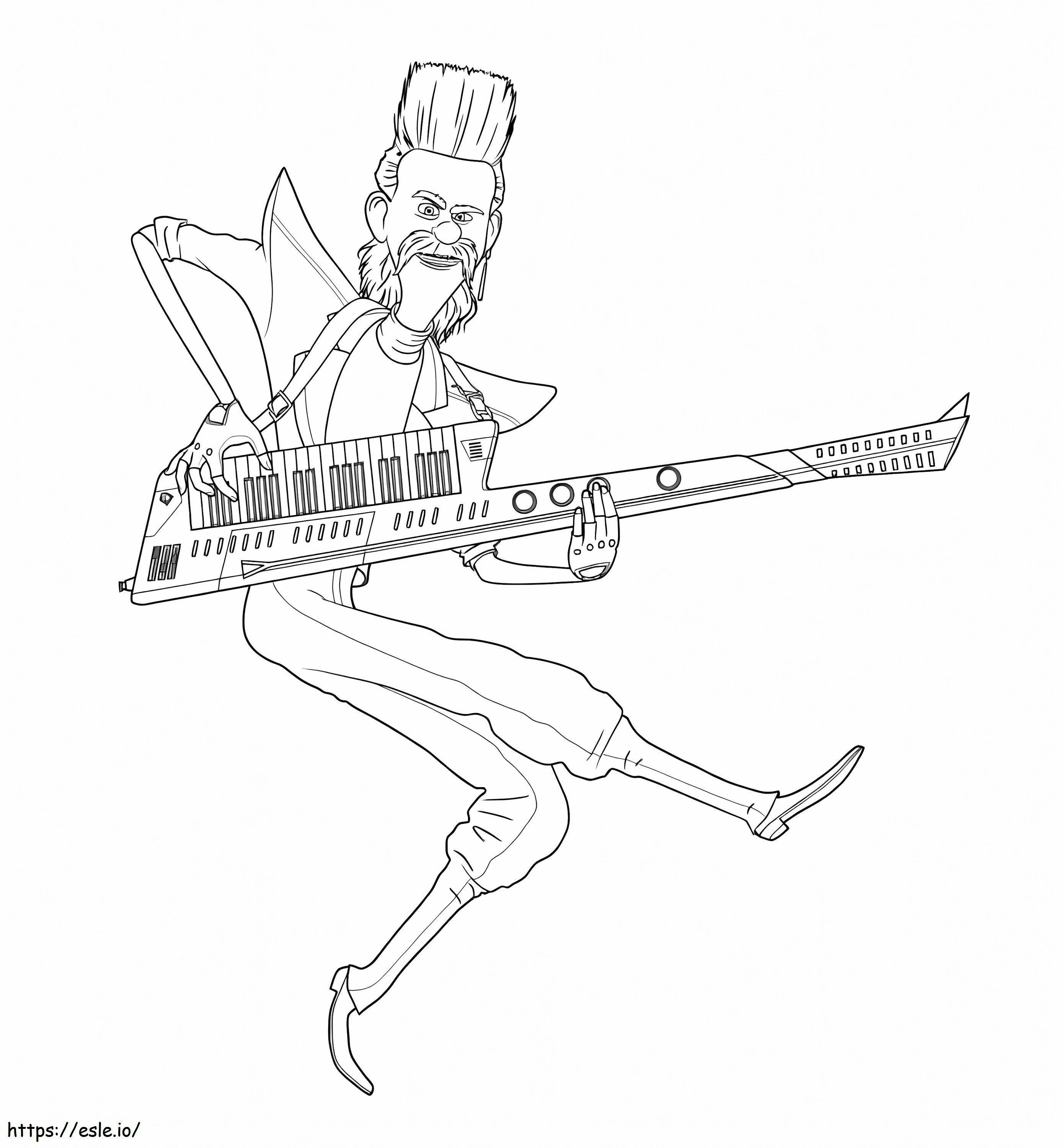 Evil Balthazar Bratt From Despicable Me 3 coloring page