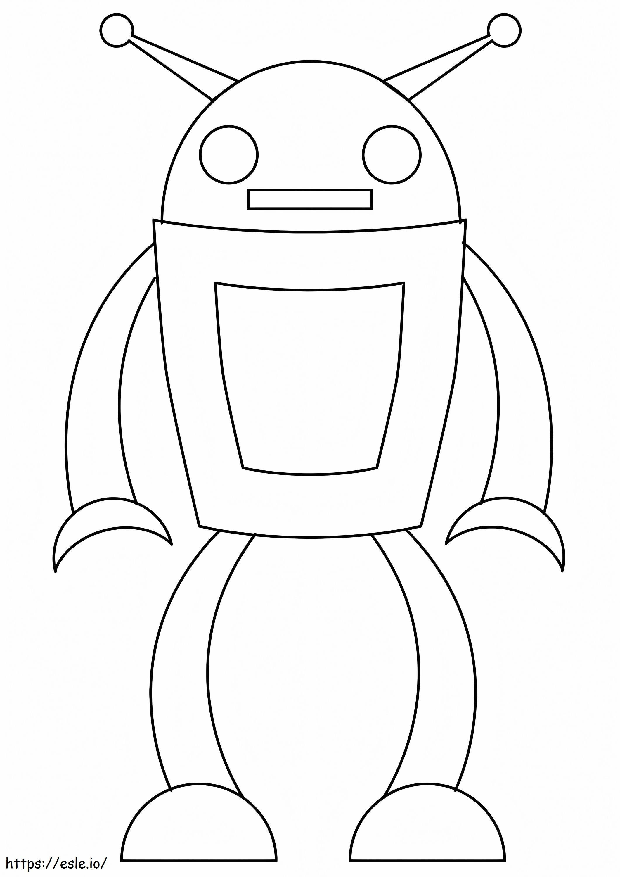 Strange Robot coloring page
