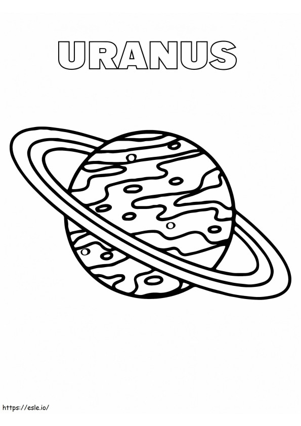 Icy Planet Uranus coloring page