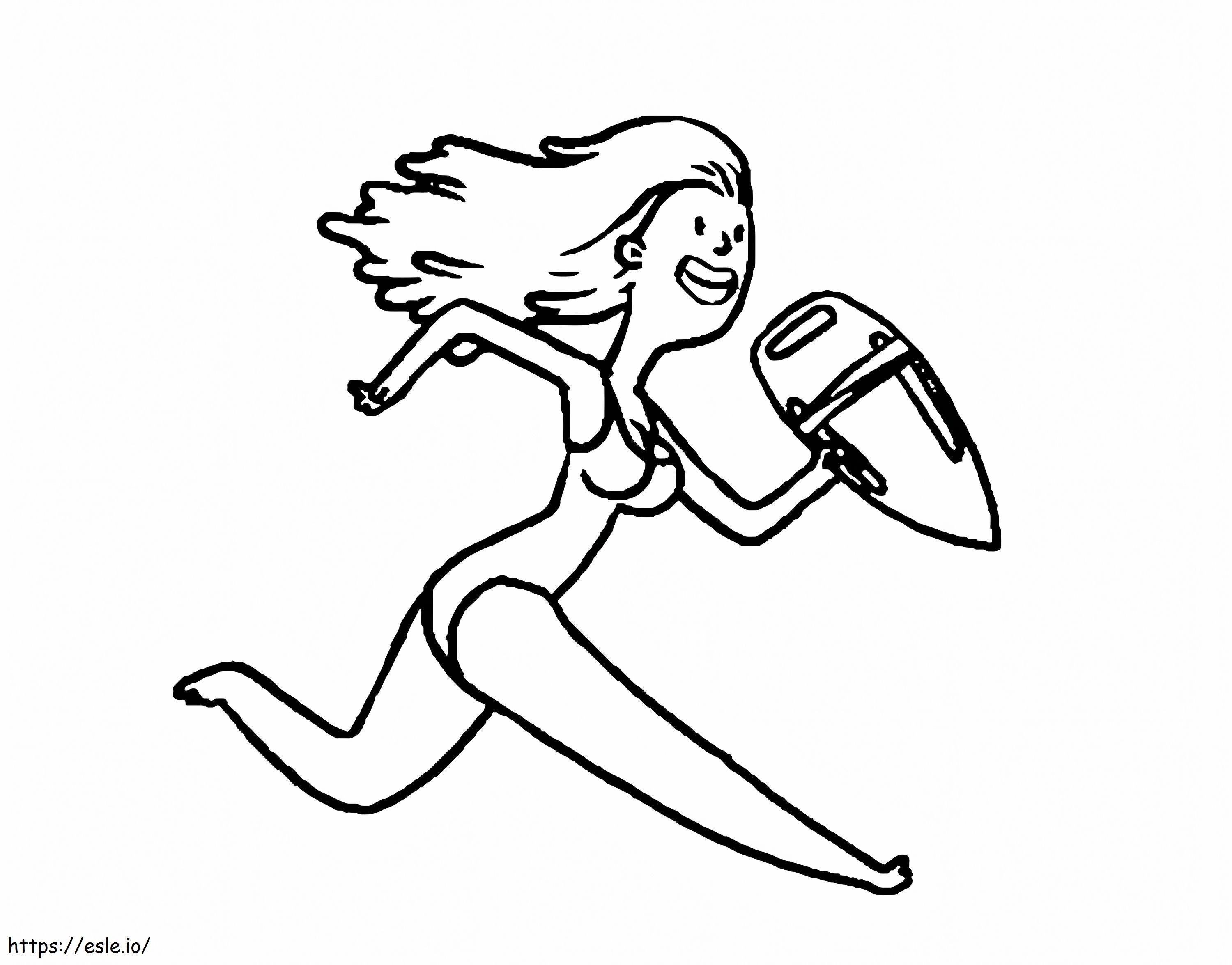 Lifeguard Is Running coloring page
