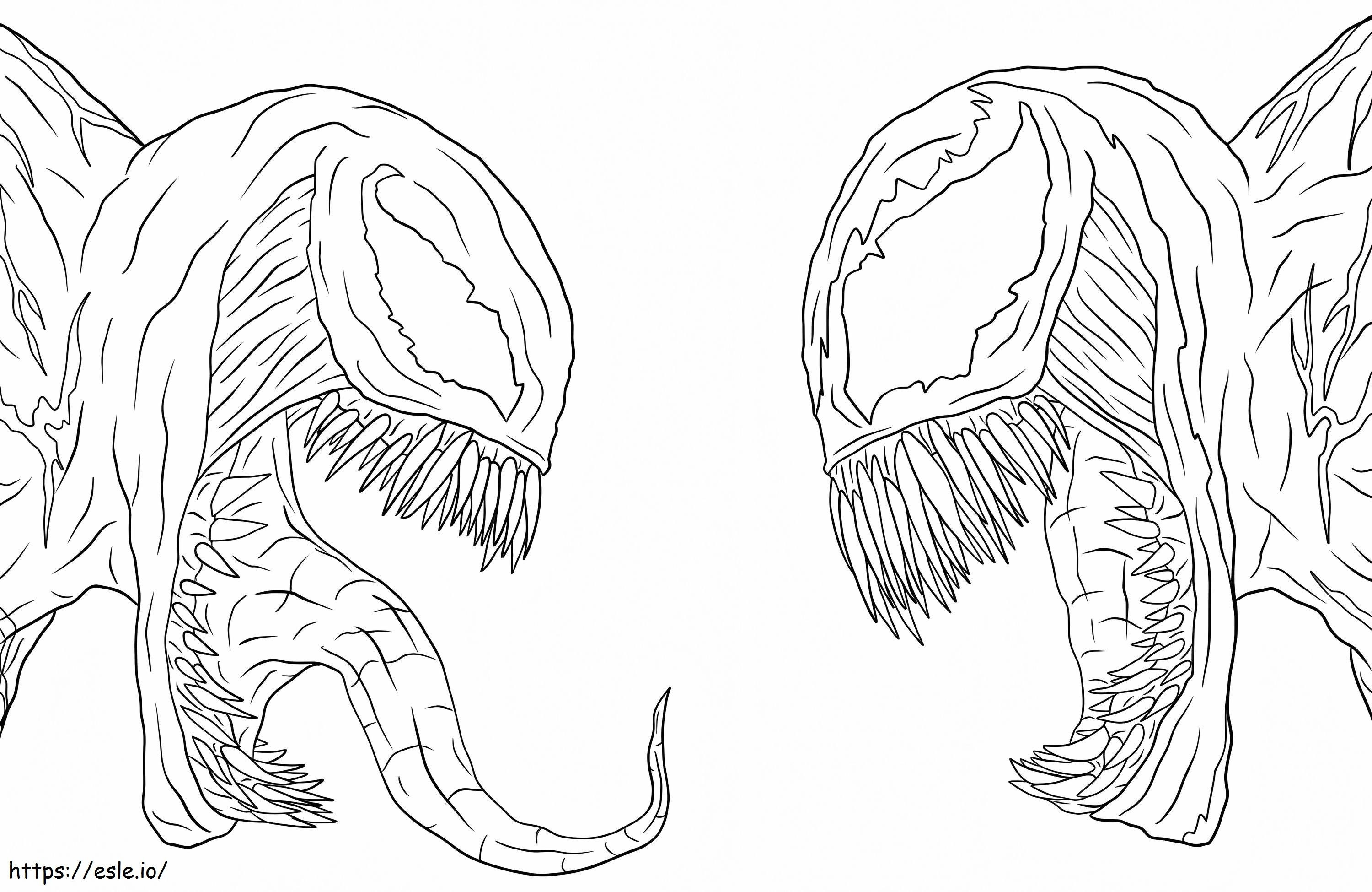 Venom vs Carnificina para colorir