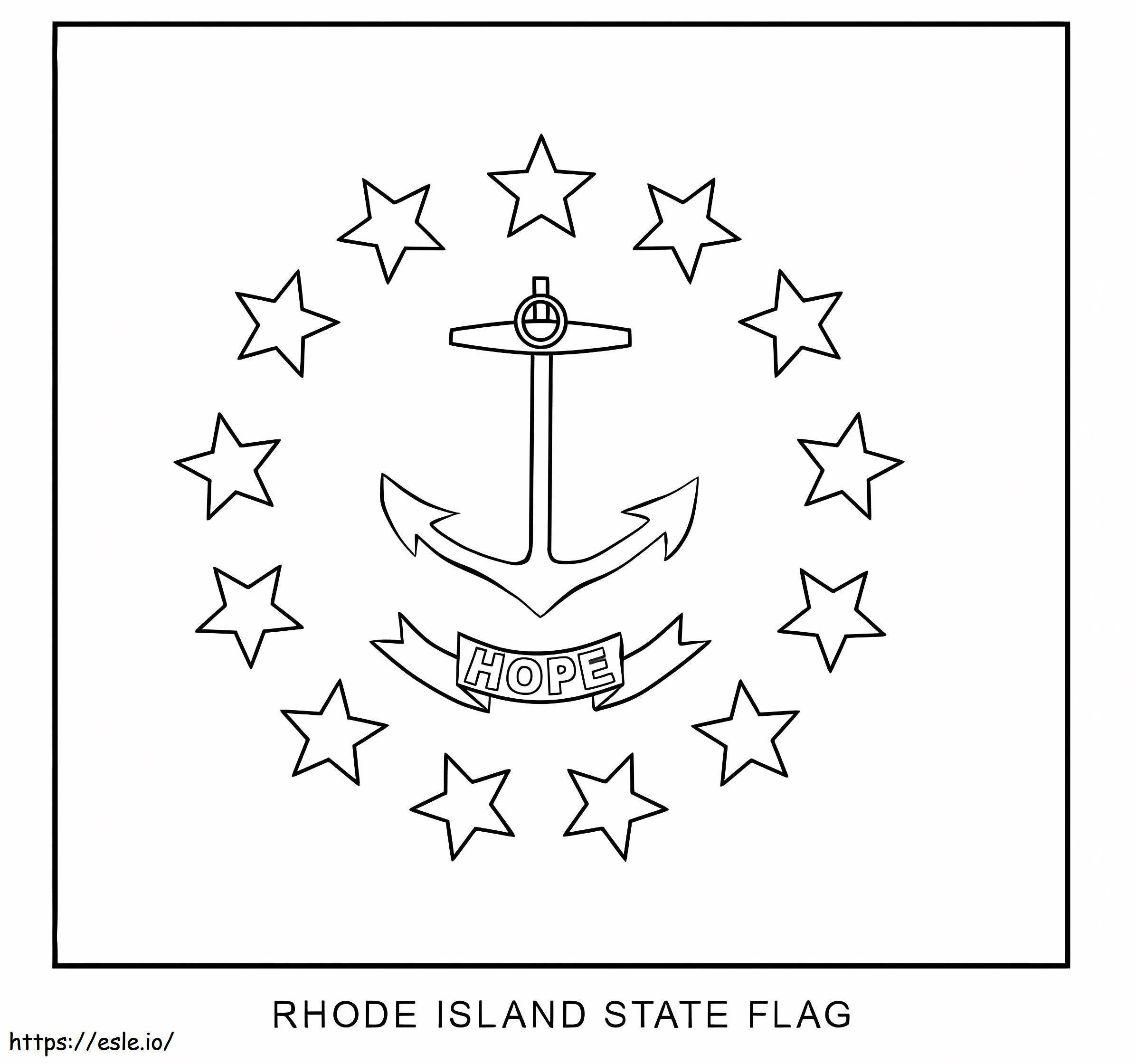 Vlag van de staat Rhode Island kleurplaat kleurplaat