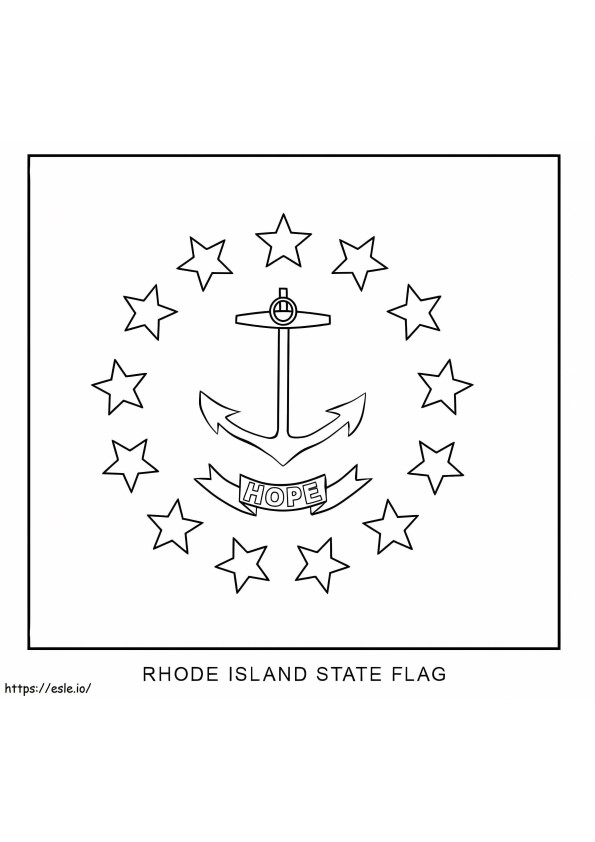 Rhode Island állam zászlaja kifestő