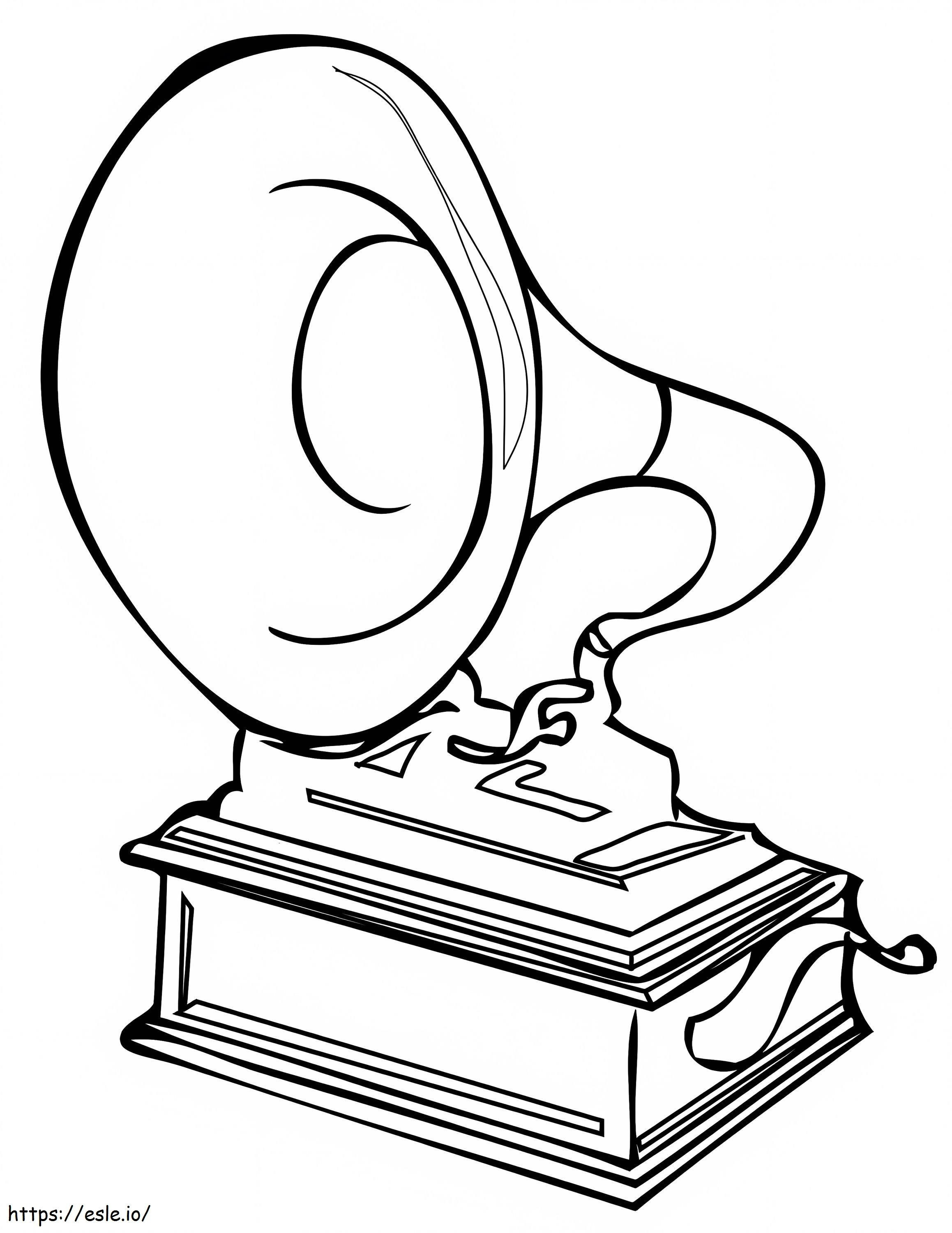 Grammophon ausmalbilder