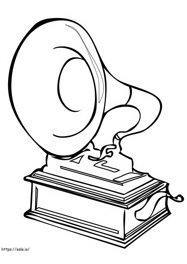 Phonograph coloring page