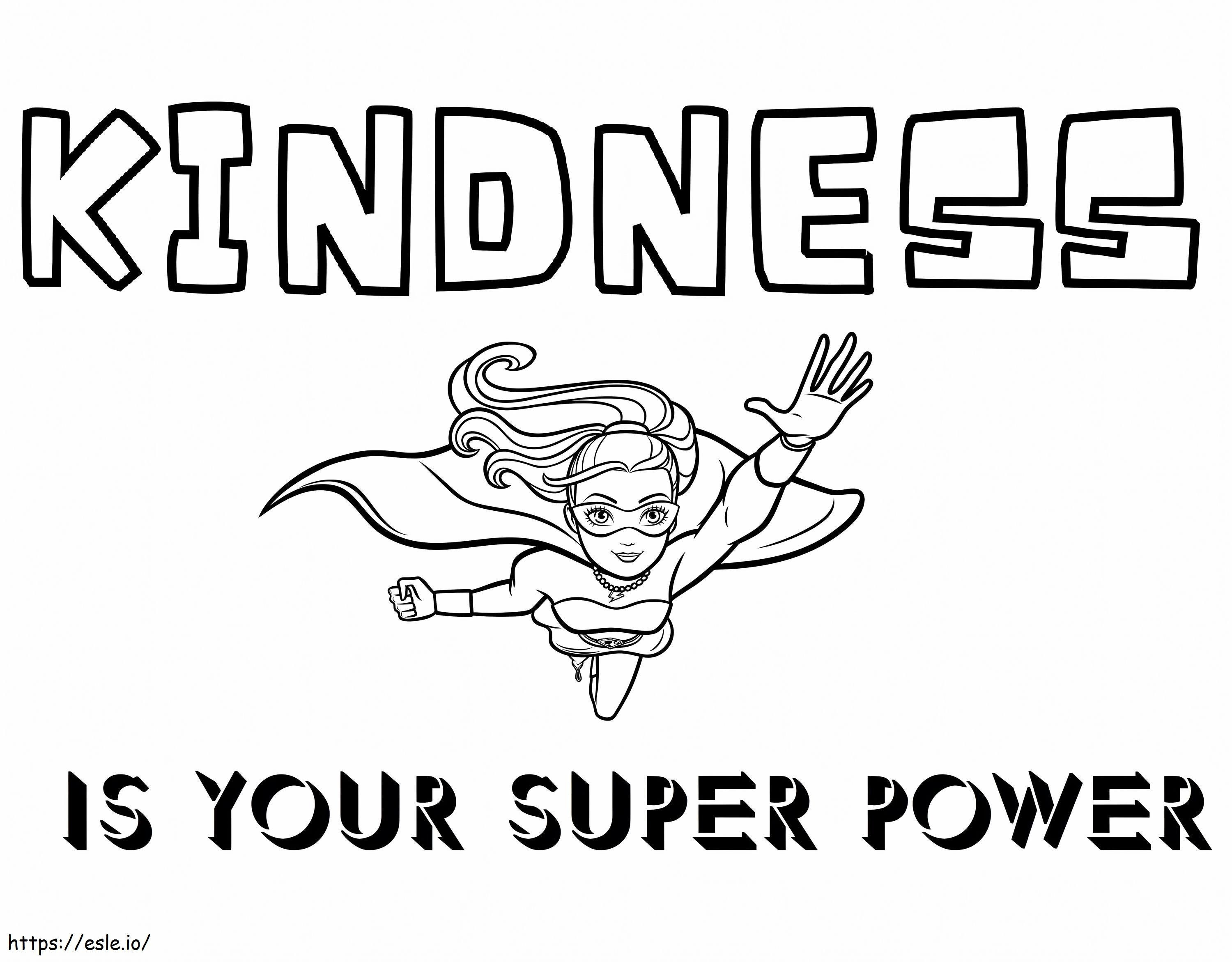 優しさはあなたのスーパーパワーです ぬりえ - 塗り絵