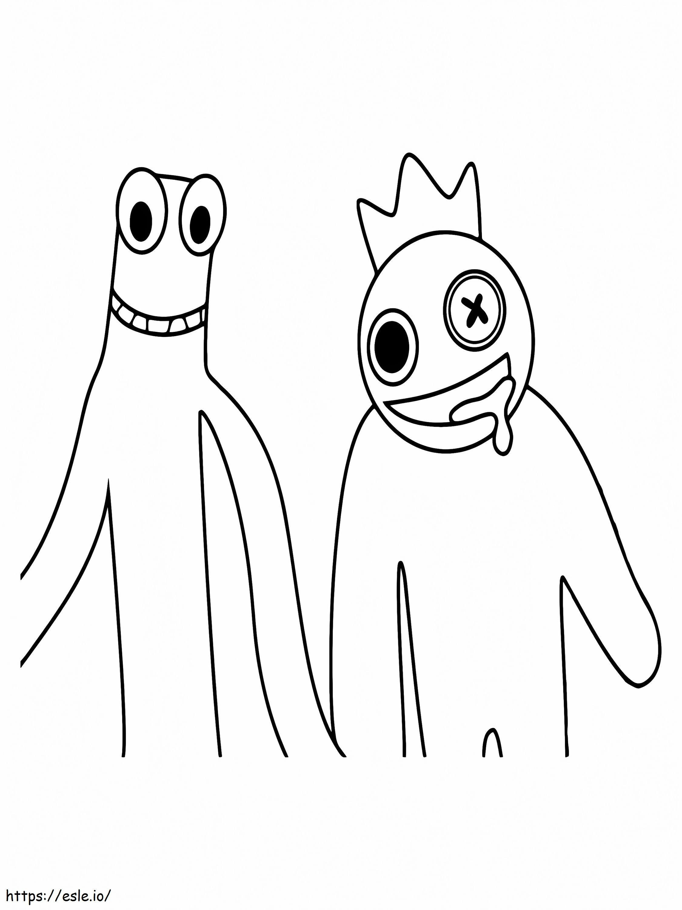 Friendly Rainbow Friends Roblox coloring page