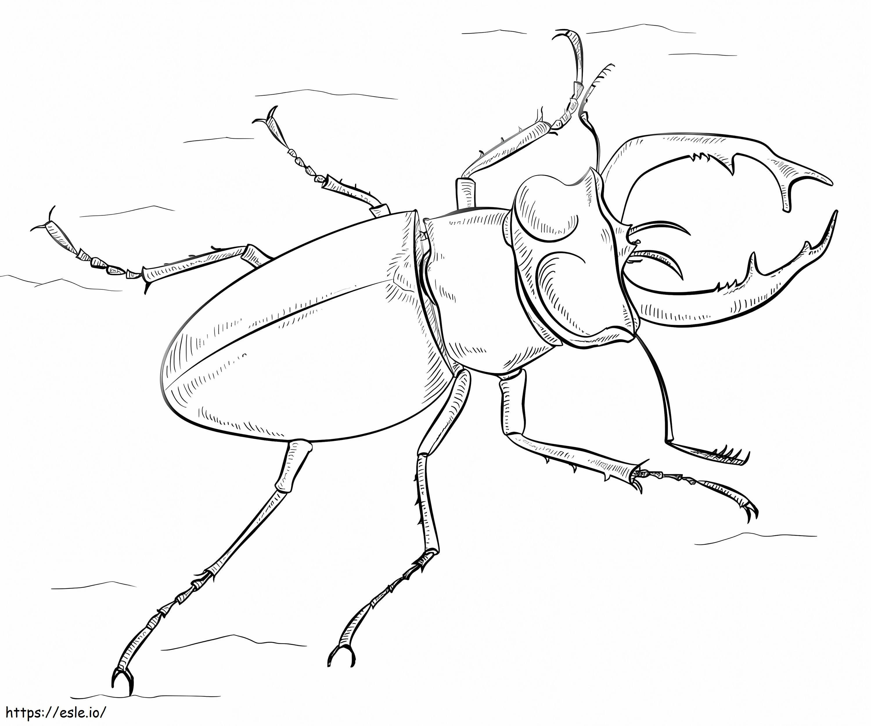 Black Stag Beetle coloring page