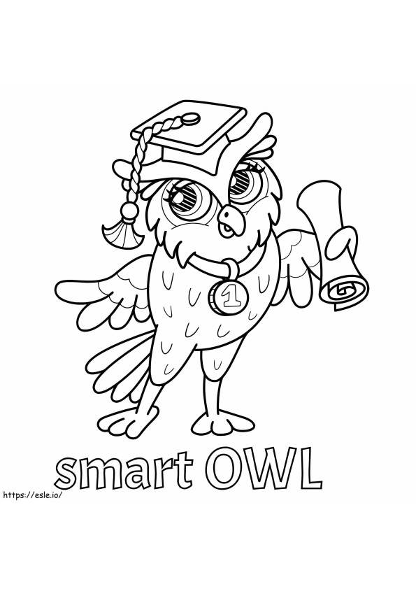Smart Owl coloring page