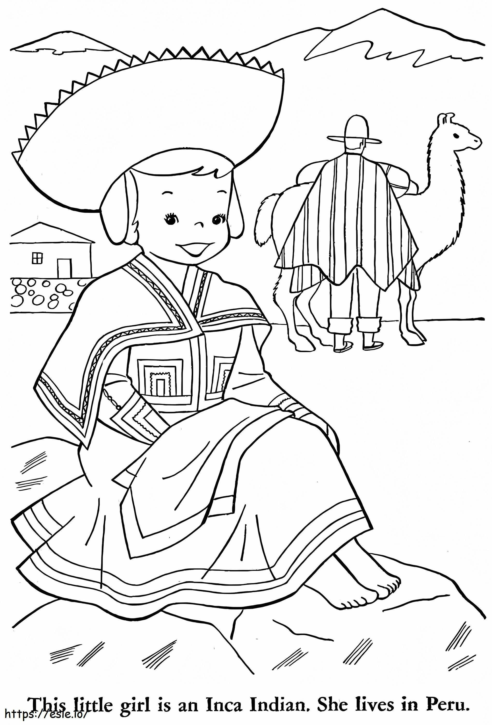 Still Indian In Peru coloring page