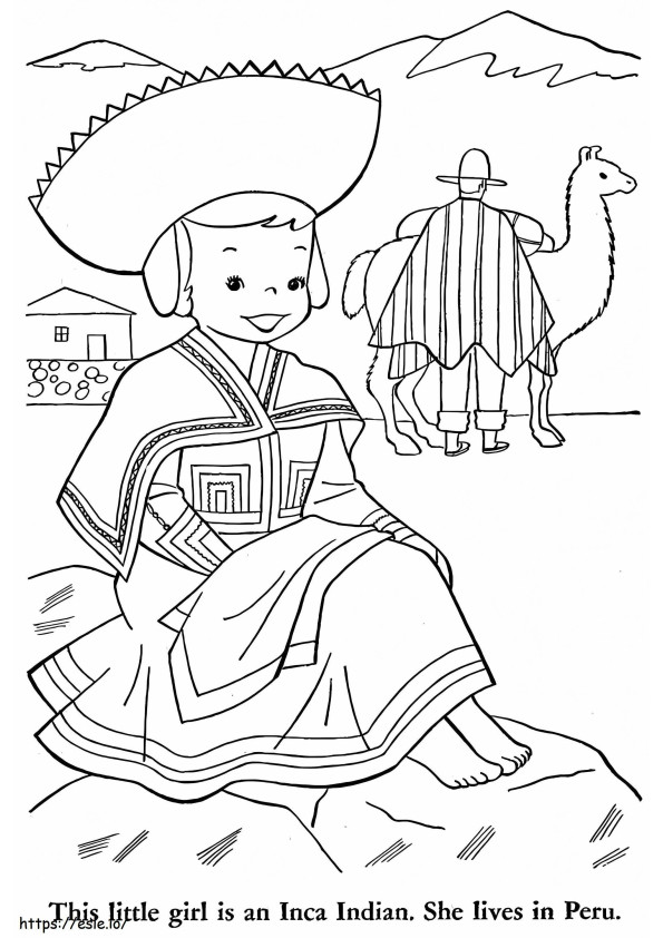 Still Indian In Peru coloring page