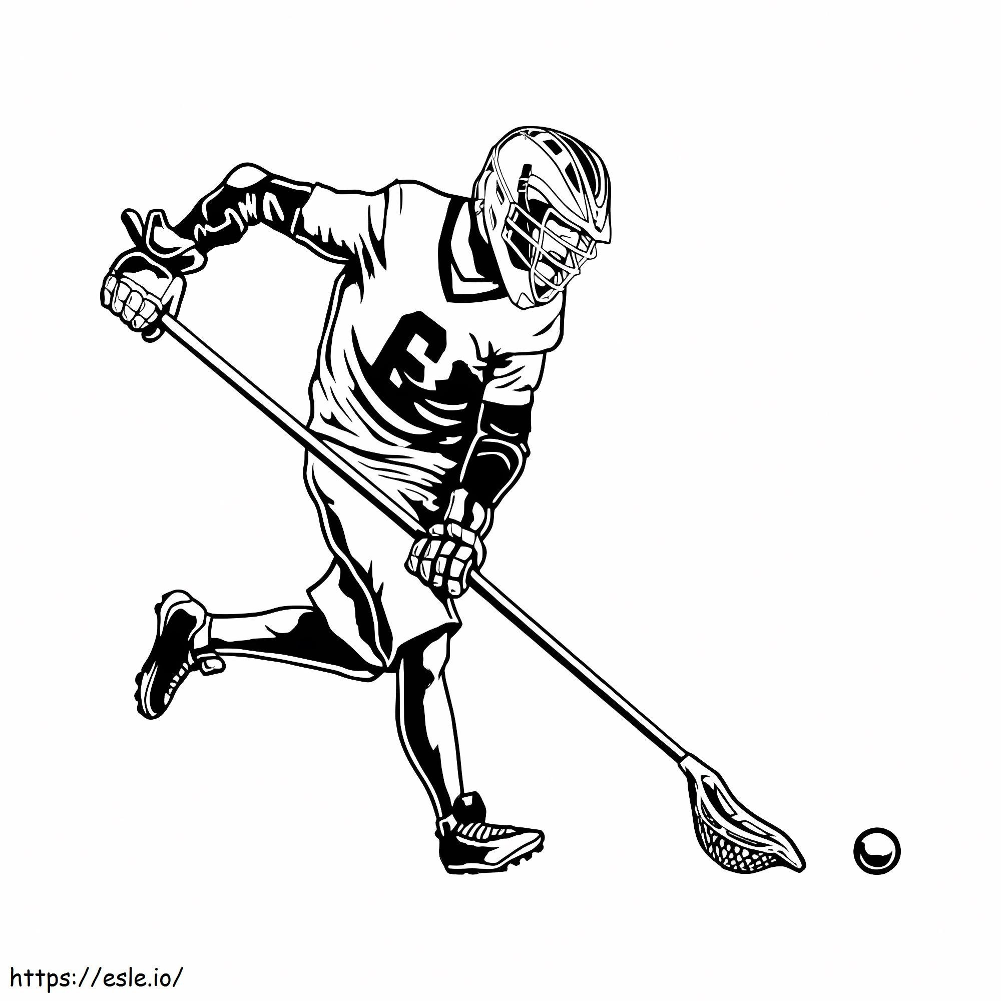 Grundlegende Lacrosse-Spieler ausmalbilder