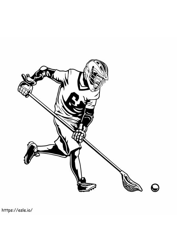 Basic Lacrosse Players coloring page