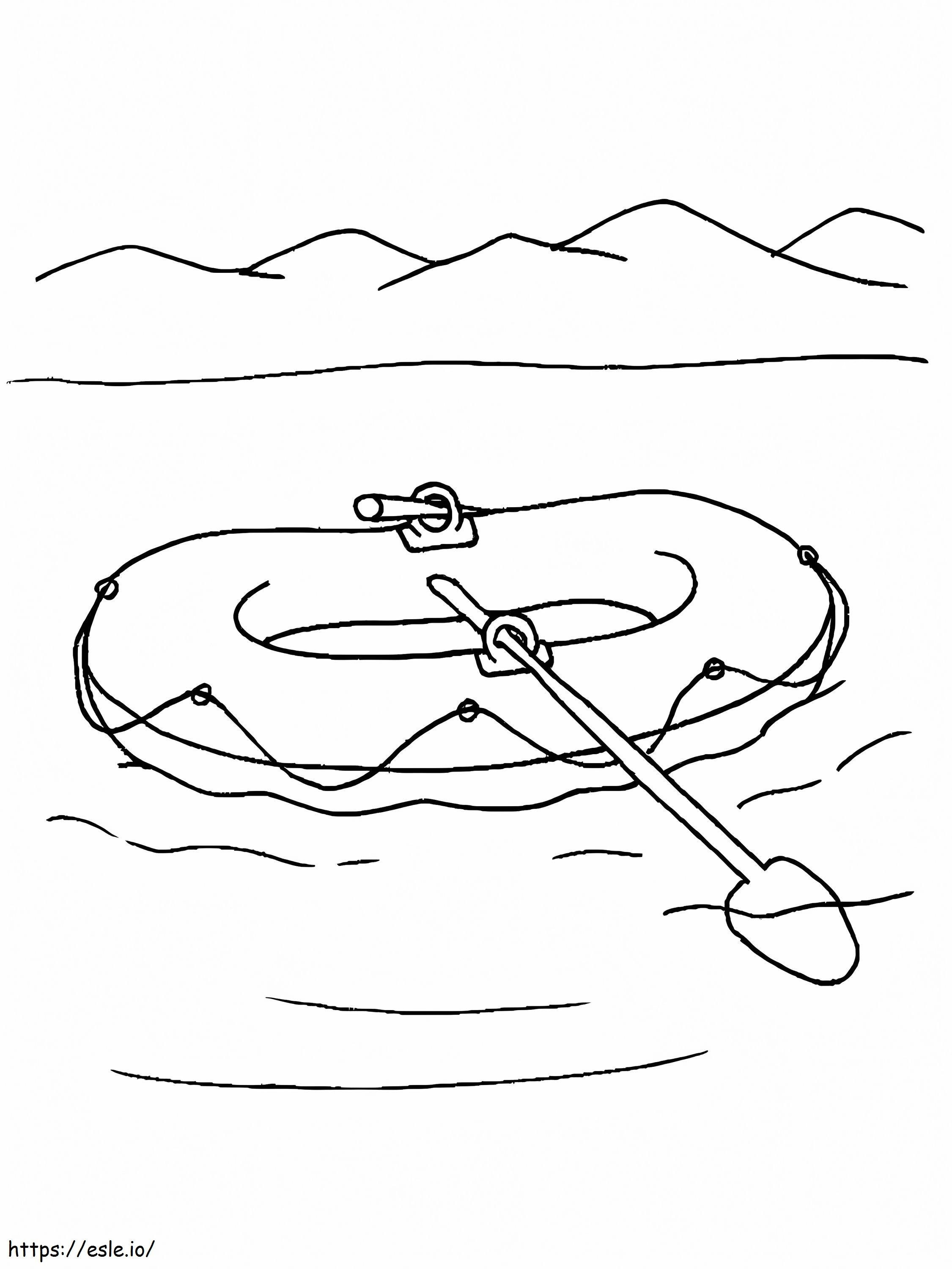 A Life Raft coloring page