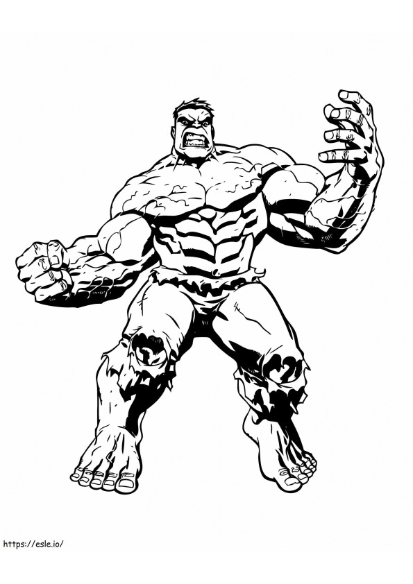Hulk Fou kleurplaat kleurplaat
