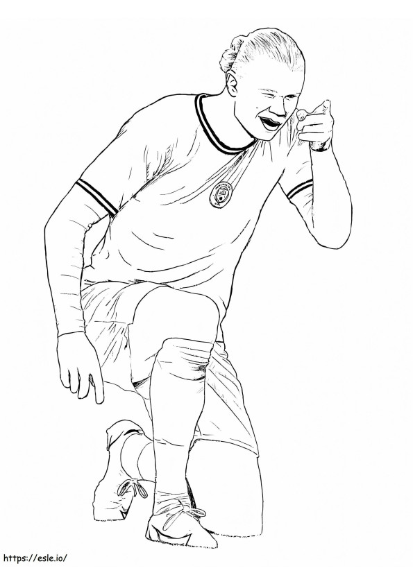Cool Erling Haaland coloring page