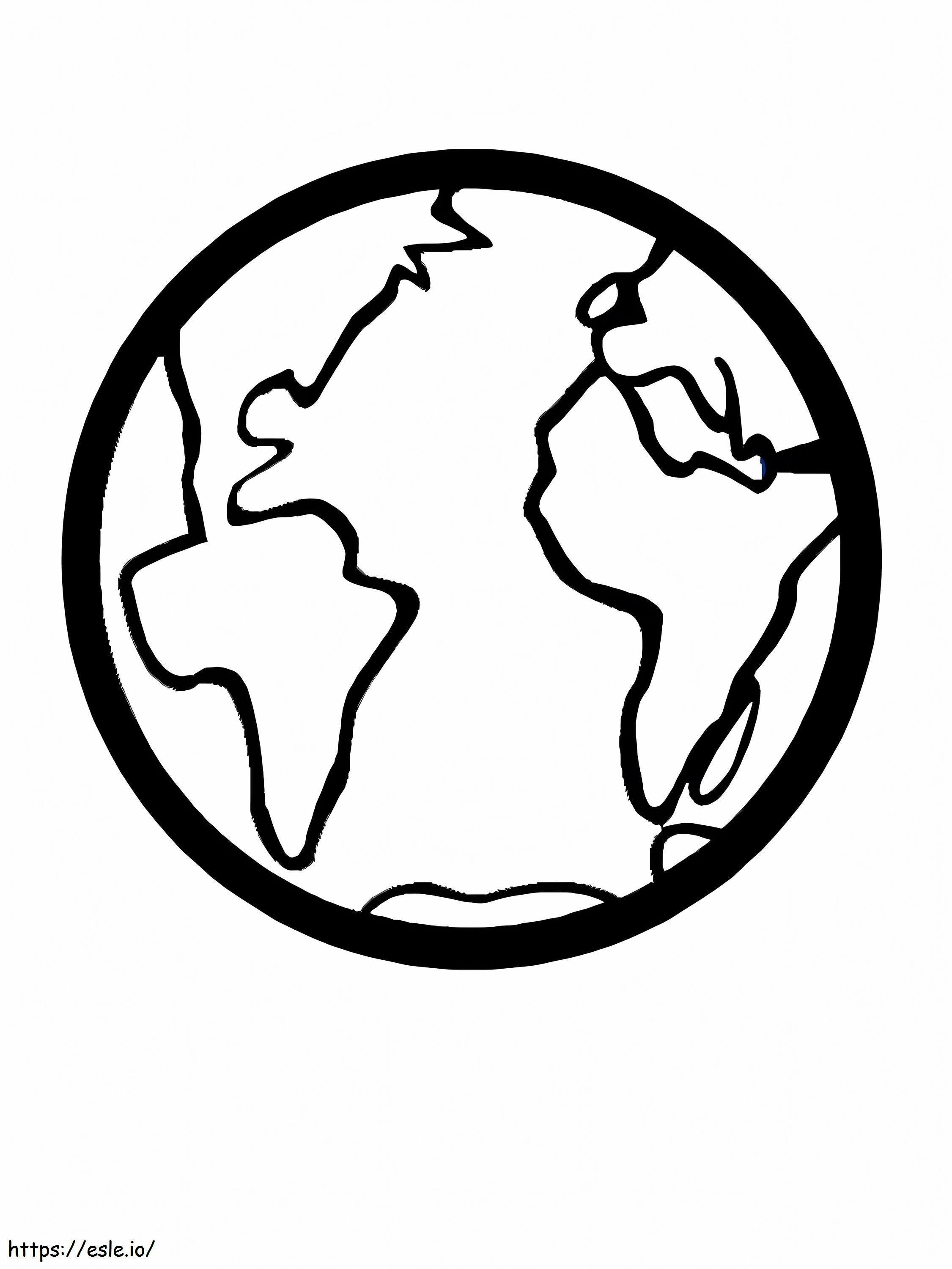 Earth Drawing coloring page