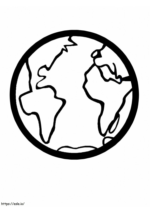 Earth Drawing coloring page