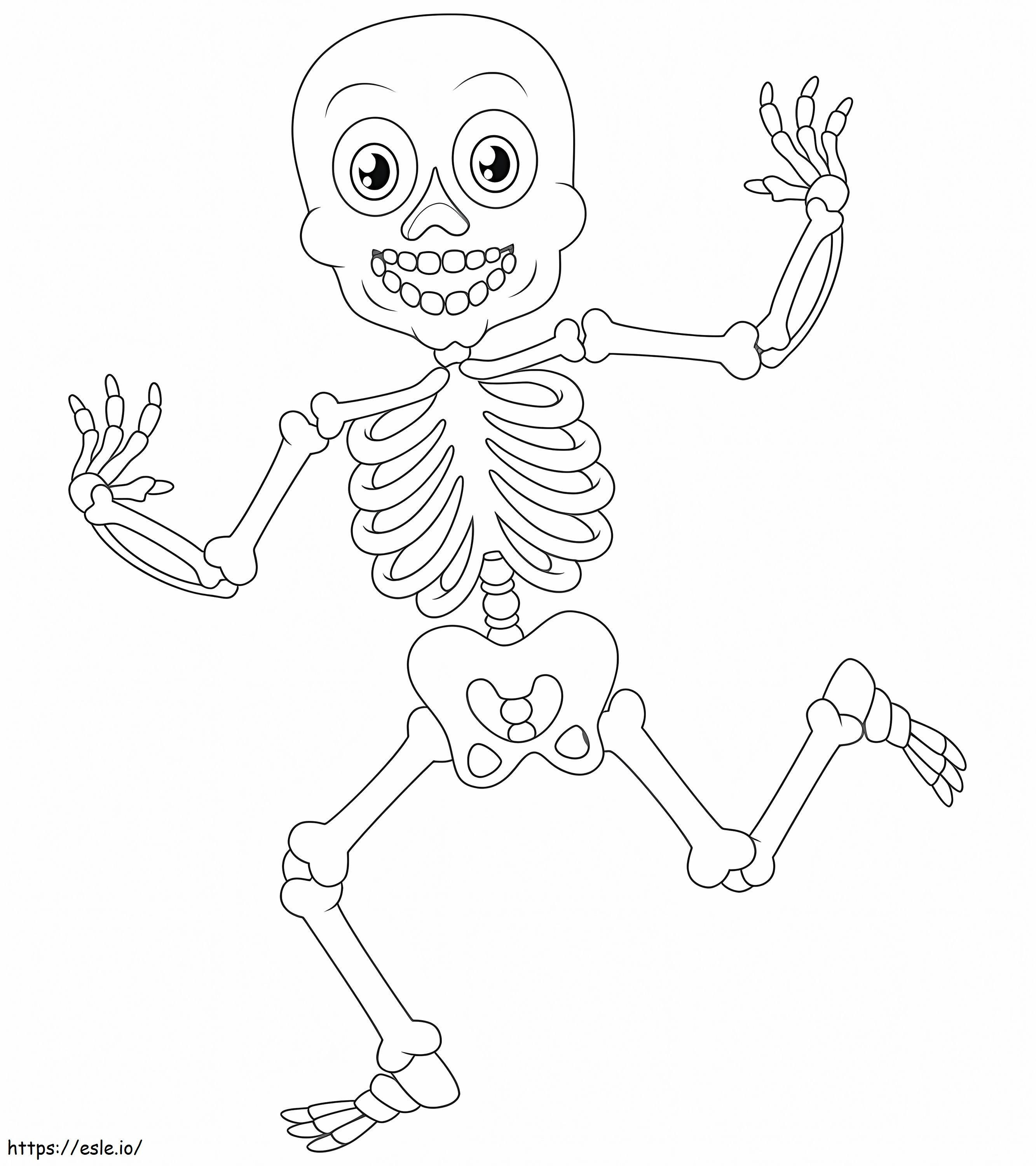 Esqueleto Engraçado para colorir