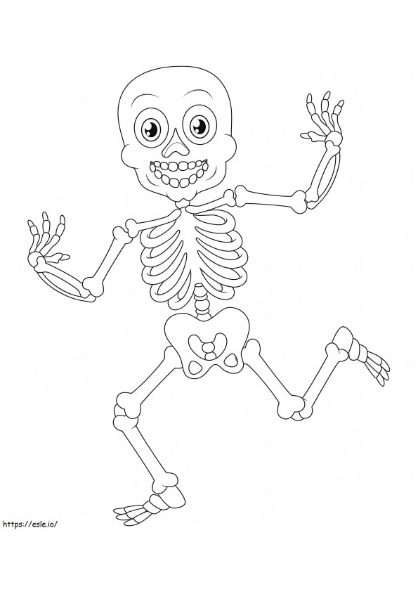 Funny Skeleton coloring page