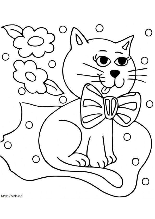 Coloriage Chat mignon 1 à imprimer dessin
