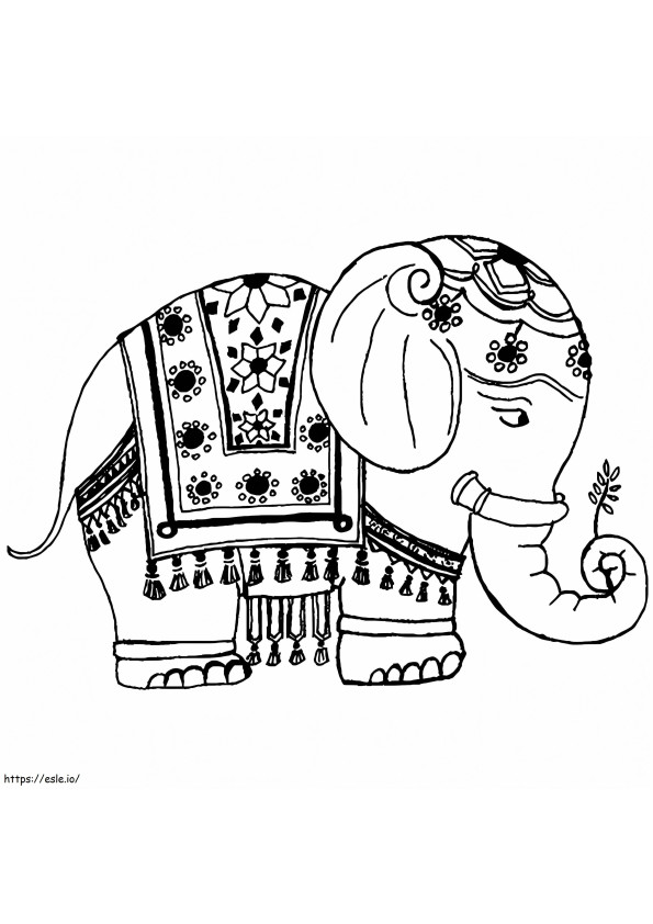 インド象の赤ちゃん ぬりえ - 塗り絵