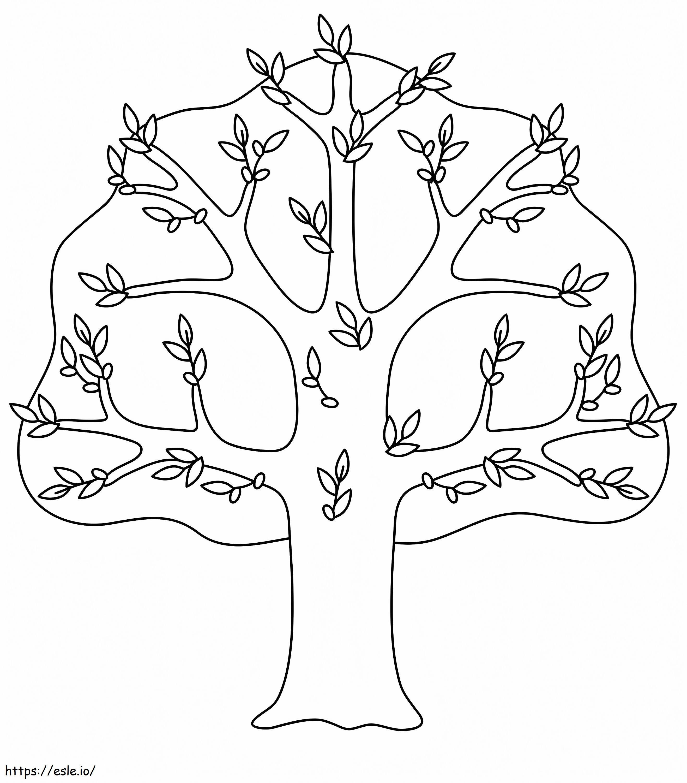 Spring Tree 2 coloring page