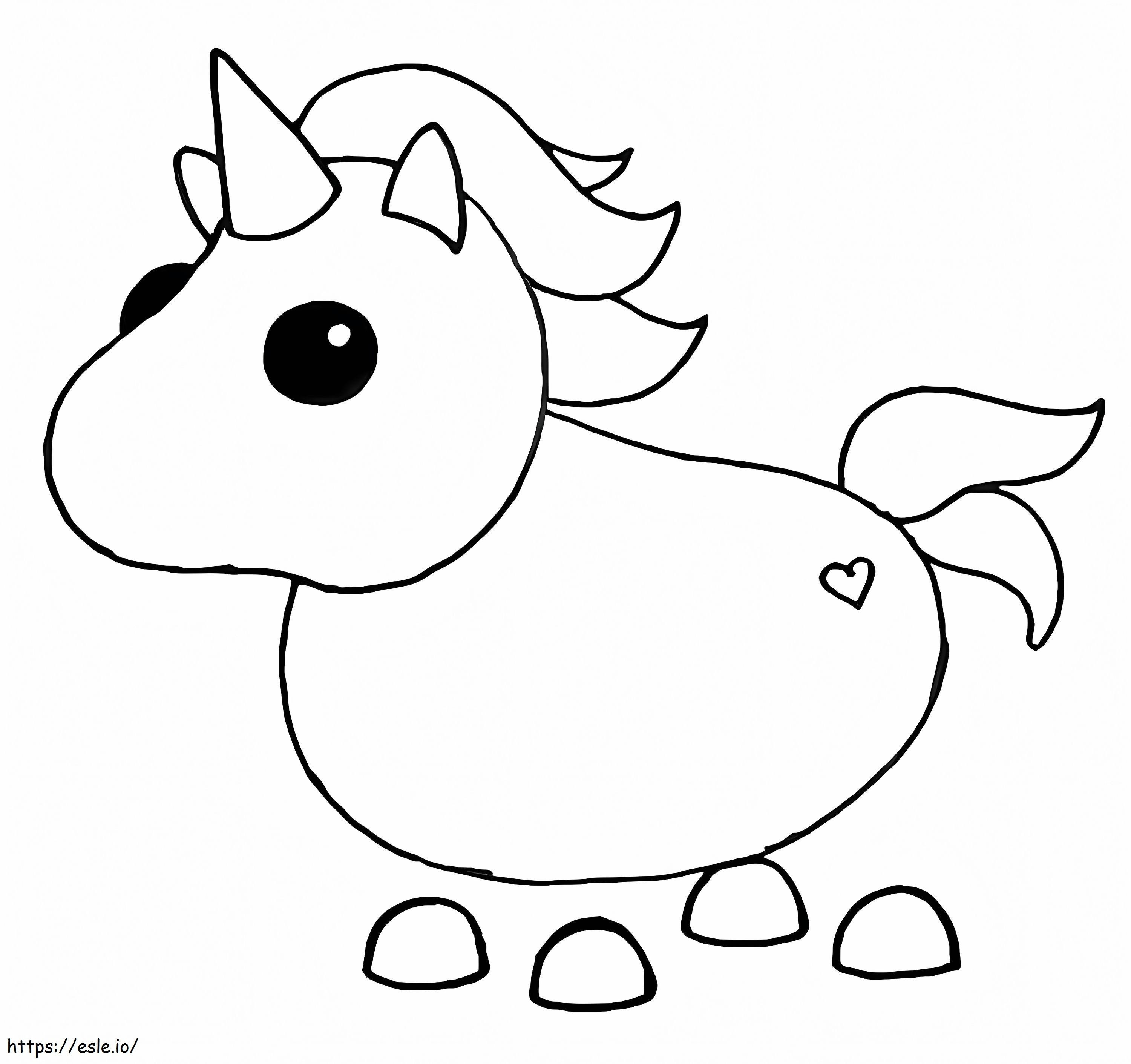 Unicorn Adopt Me coloring page