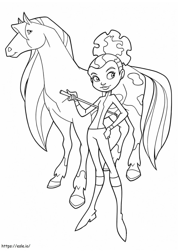 Molly And Calypso From Horseland coloring page