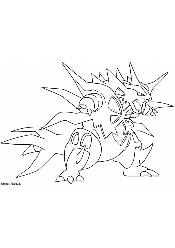 Coloriage Pokémon Méga Tyranitar à imprimer dessin