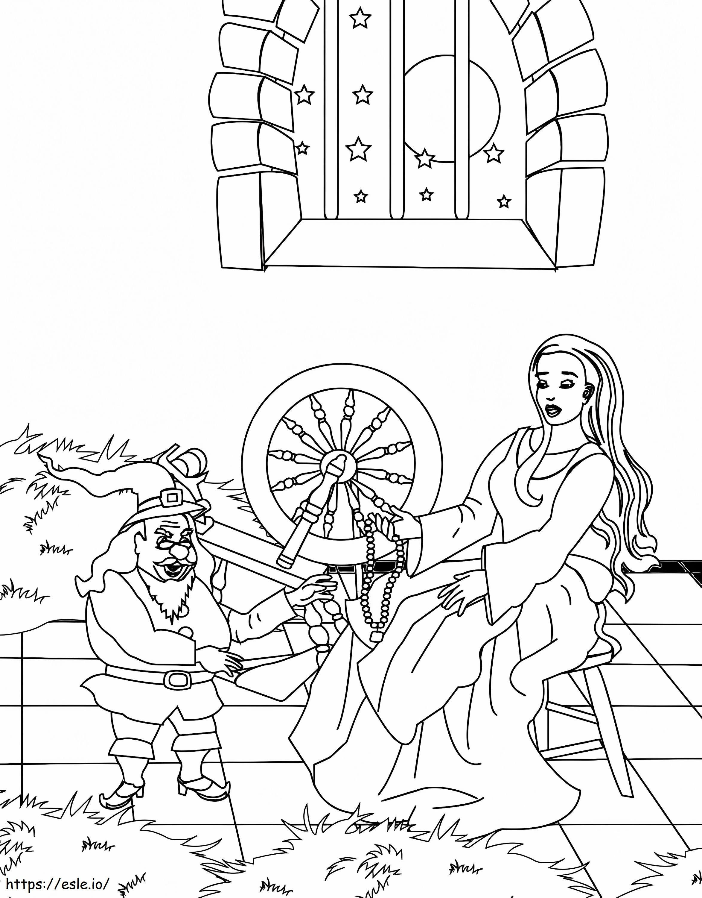 The Miller'S Daughter Giving Her Necklace coloring page