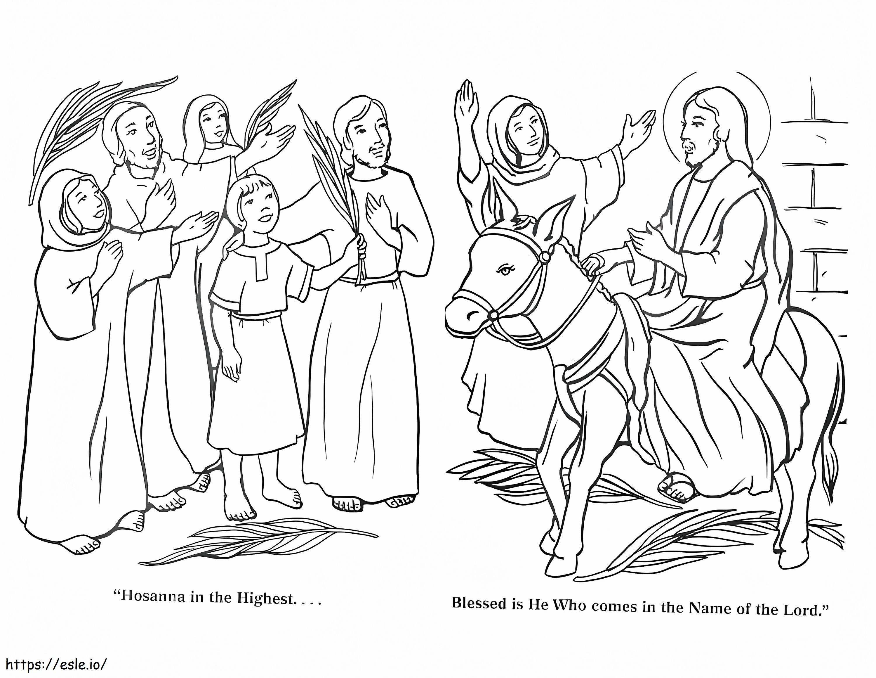 Palm Sunday 5 coloring page