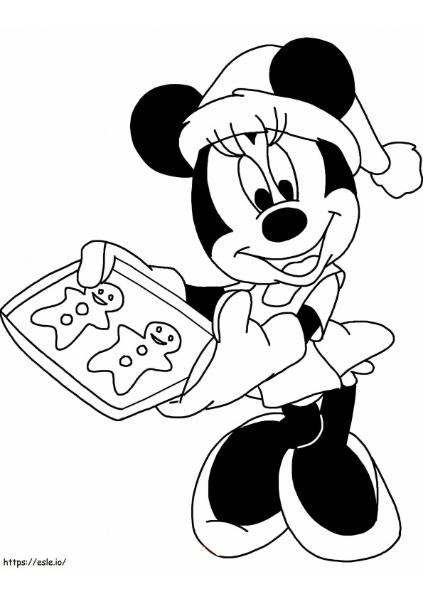 Minnie Mouse Disney-kerst kleurplaat