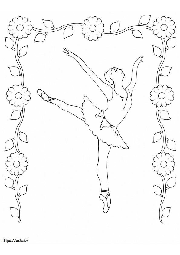 Coloriage Danseuse de ballet à imprimer dessin