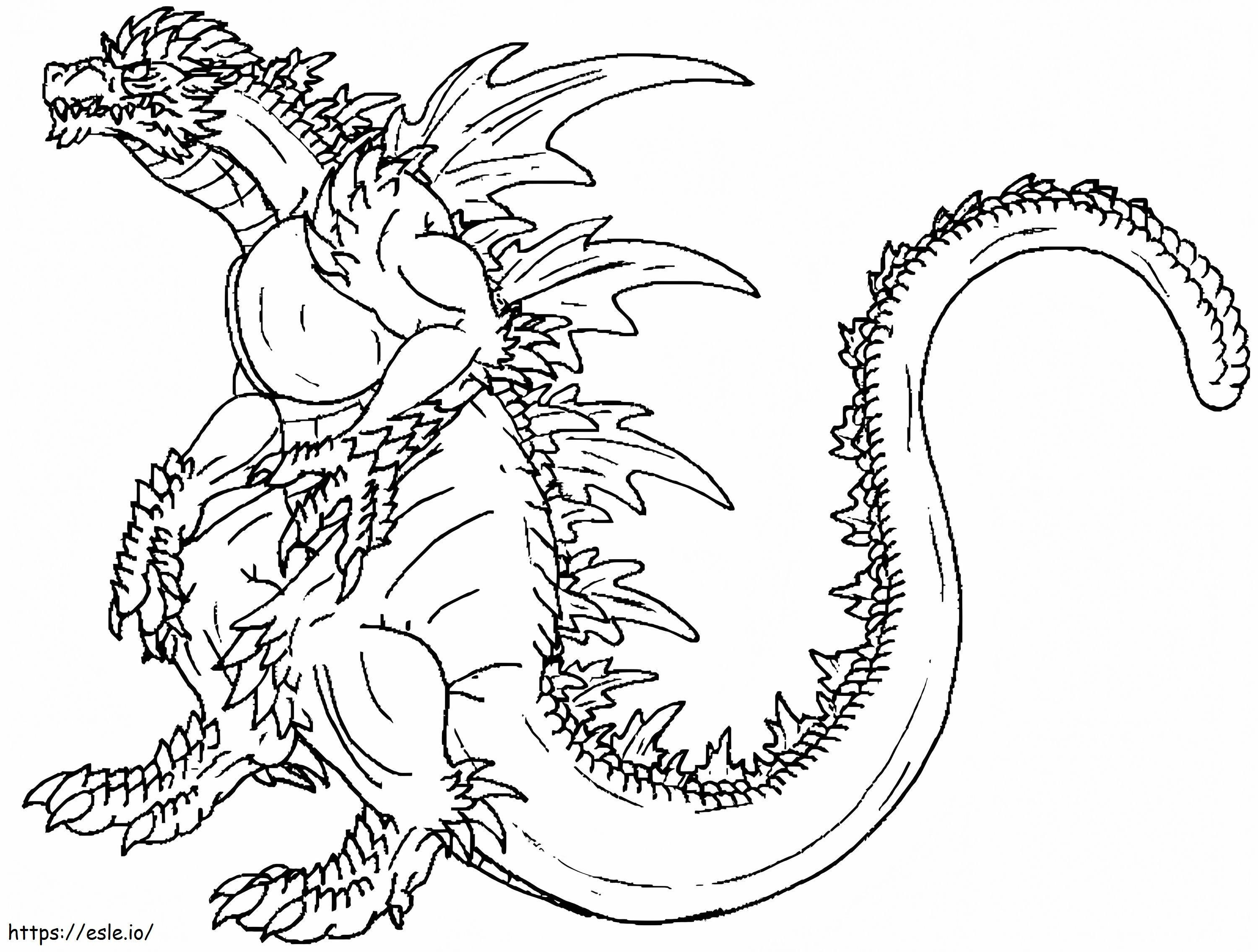 Coloriage Grand Godzilla à imprimer dessin