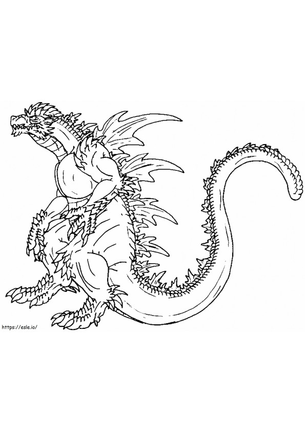 Coloriage Grand Godzilla à imprimer dessin