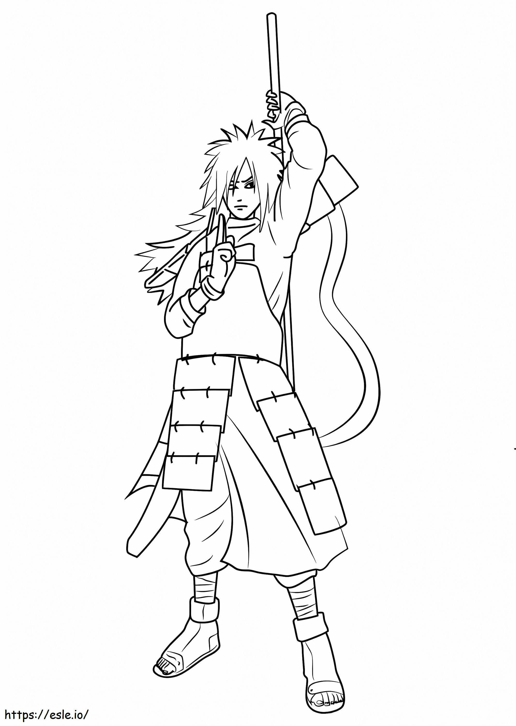 Uchiha Madara De Naruto coloring page