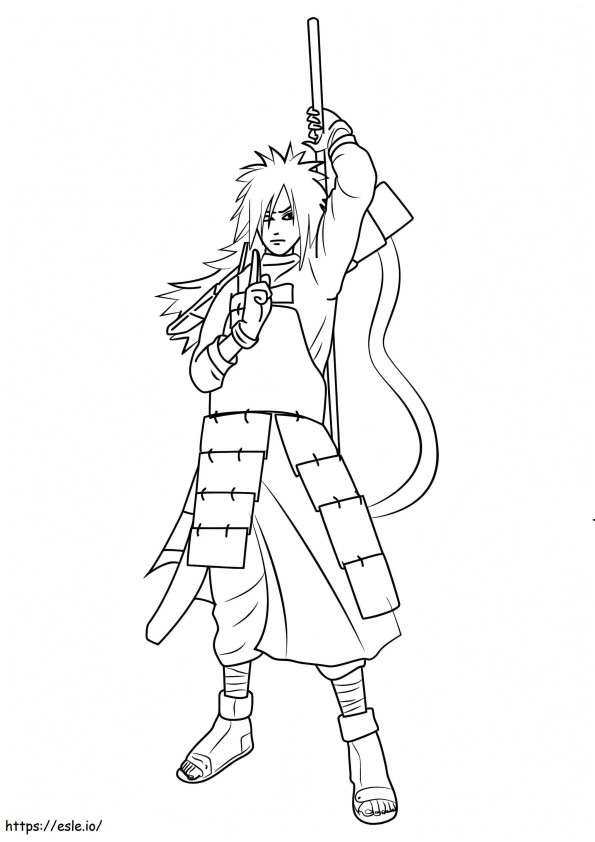 Uchiha Madara z Naruto kolorowanka
