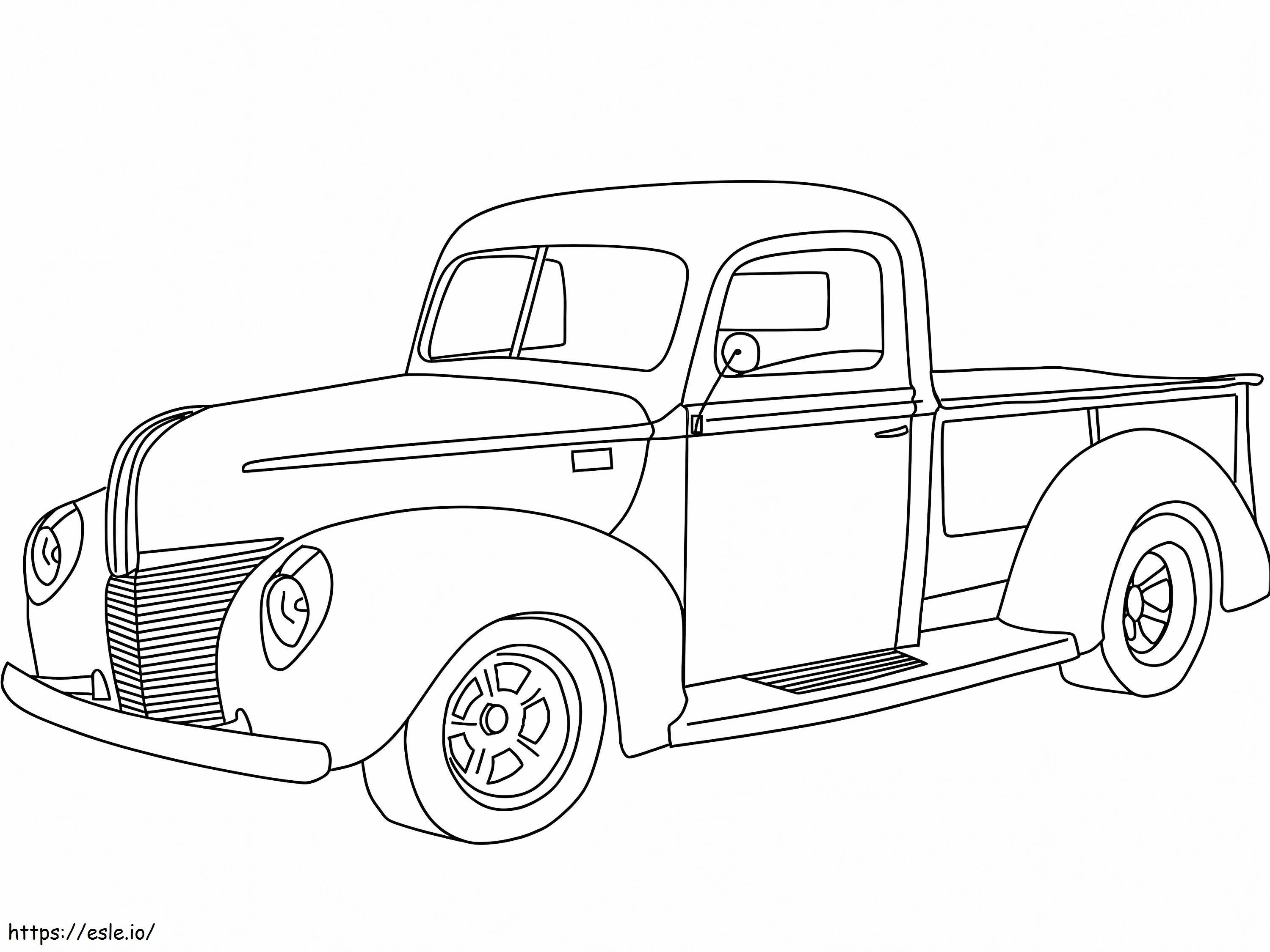 Coloriage Camionnette Ford 1940 à imprimer dessin
