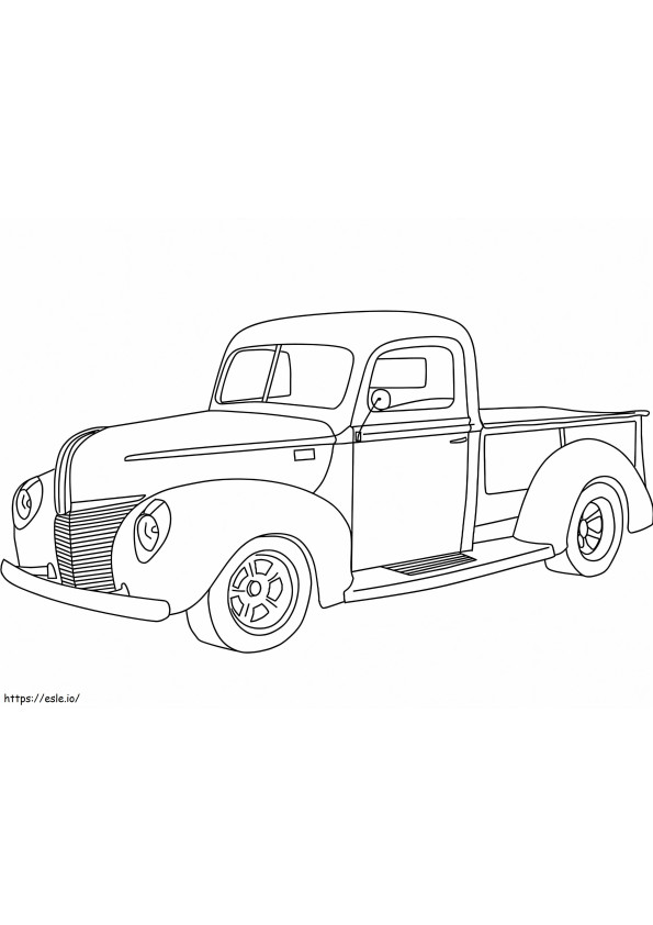 1940 フォード ピックアップ ぬりえ - 塗り絵