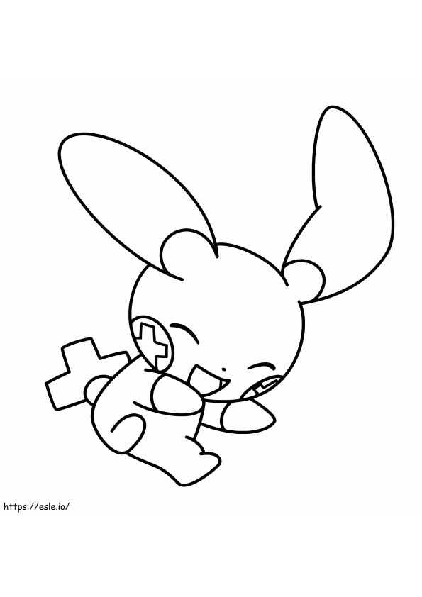 Lovely Plusle Pokemon coloring page