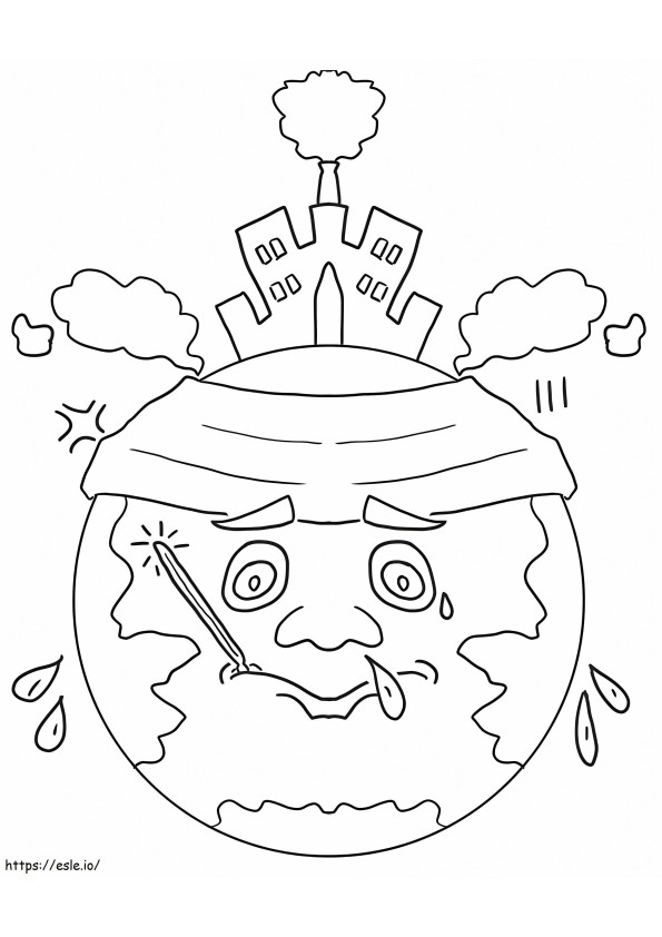 Global Warming coloring page