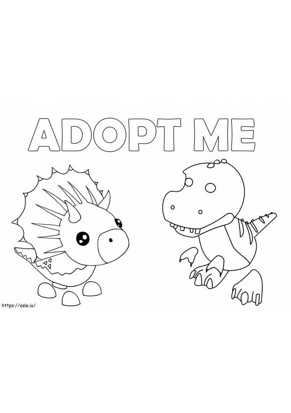 Dinosaurs Adopt Me coloring page