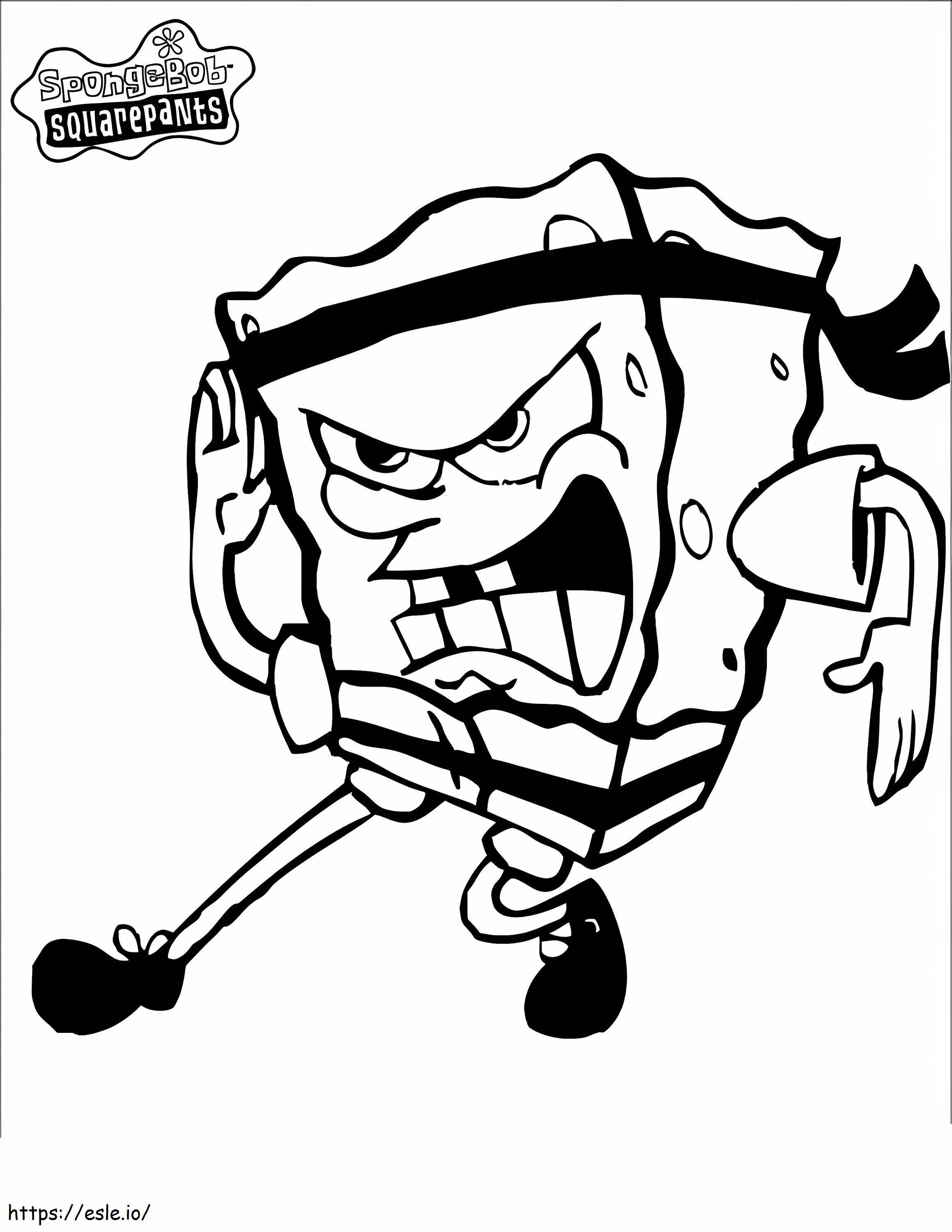 SpongeBob With Karate coloring page