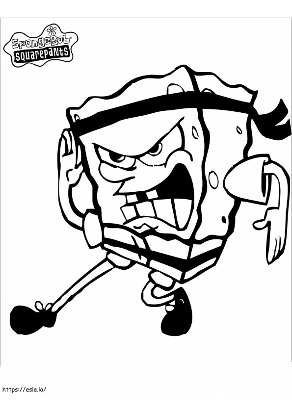 SpongeBob With Karate coloring page