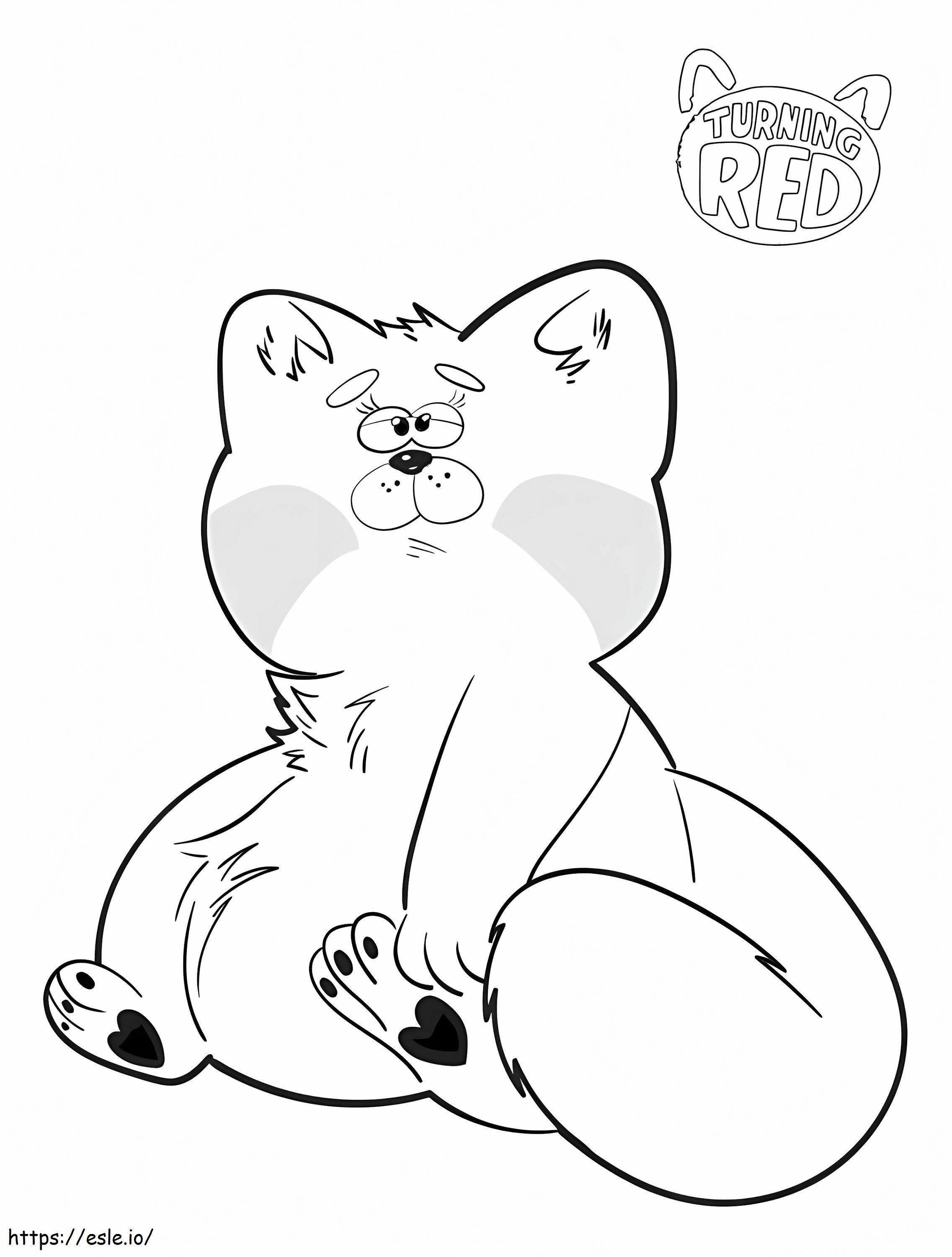Mei Lee Panda Rojo para colorear