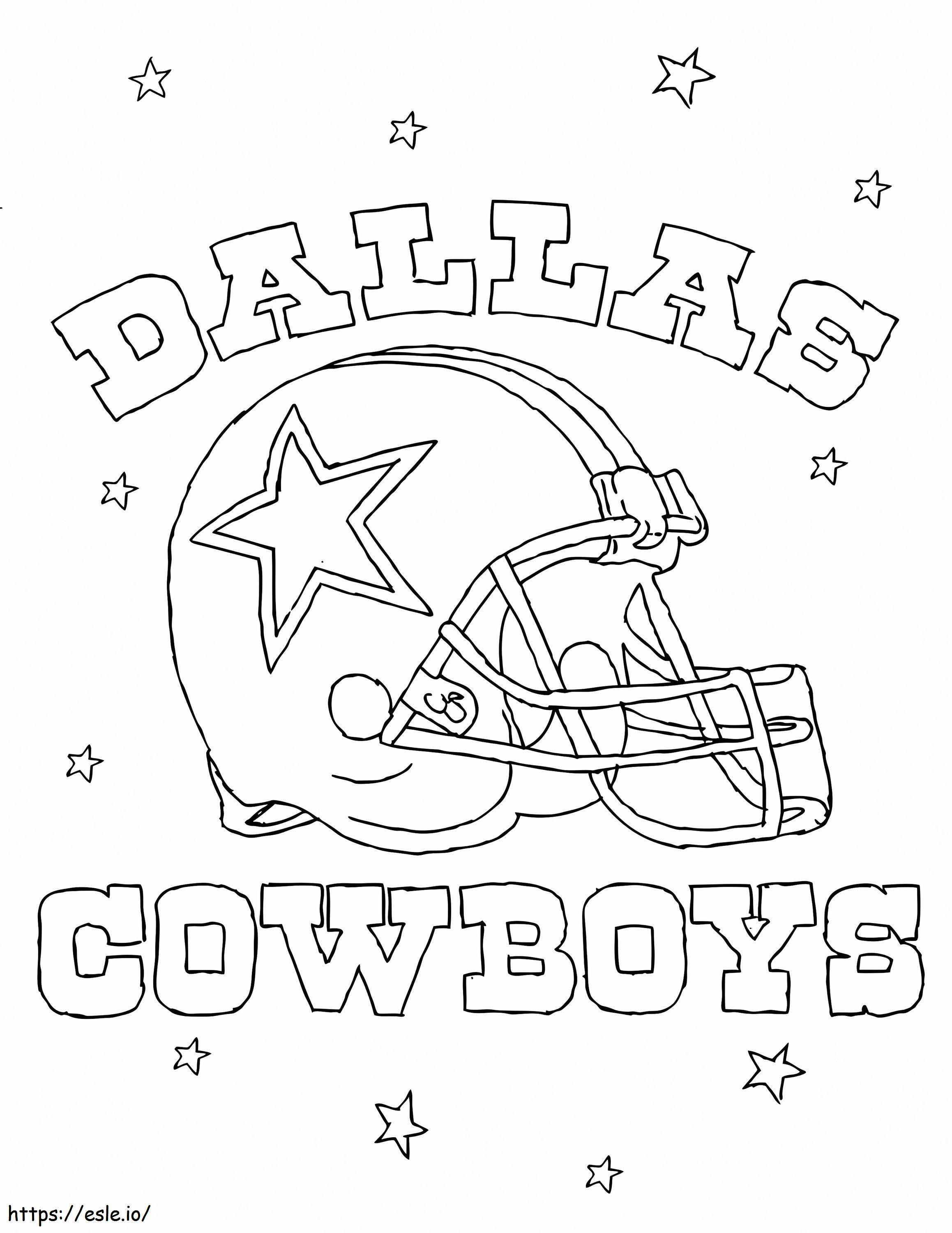 Cowboy di Dallas da colorare