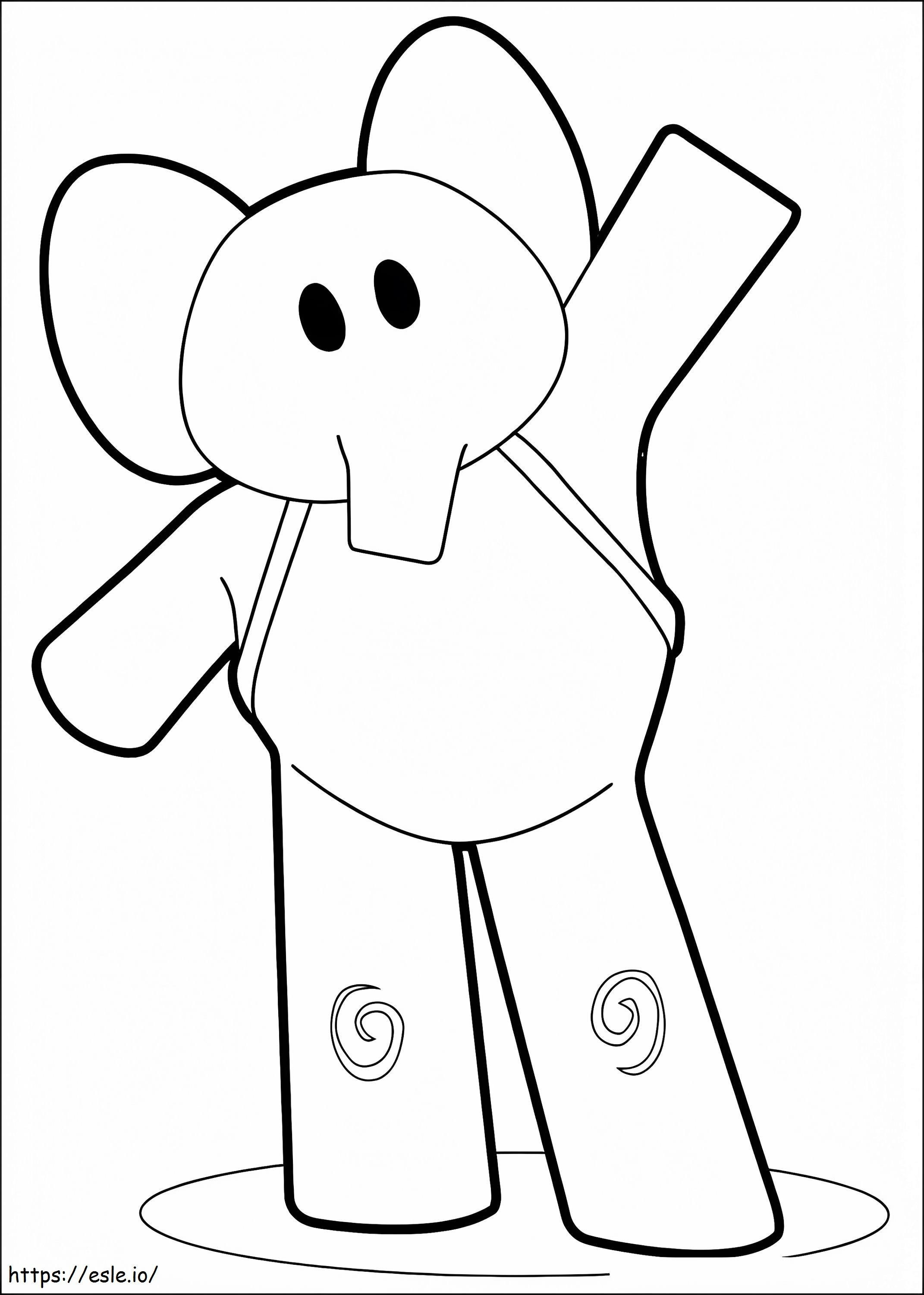 Elly Waving Hand coloring page