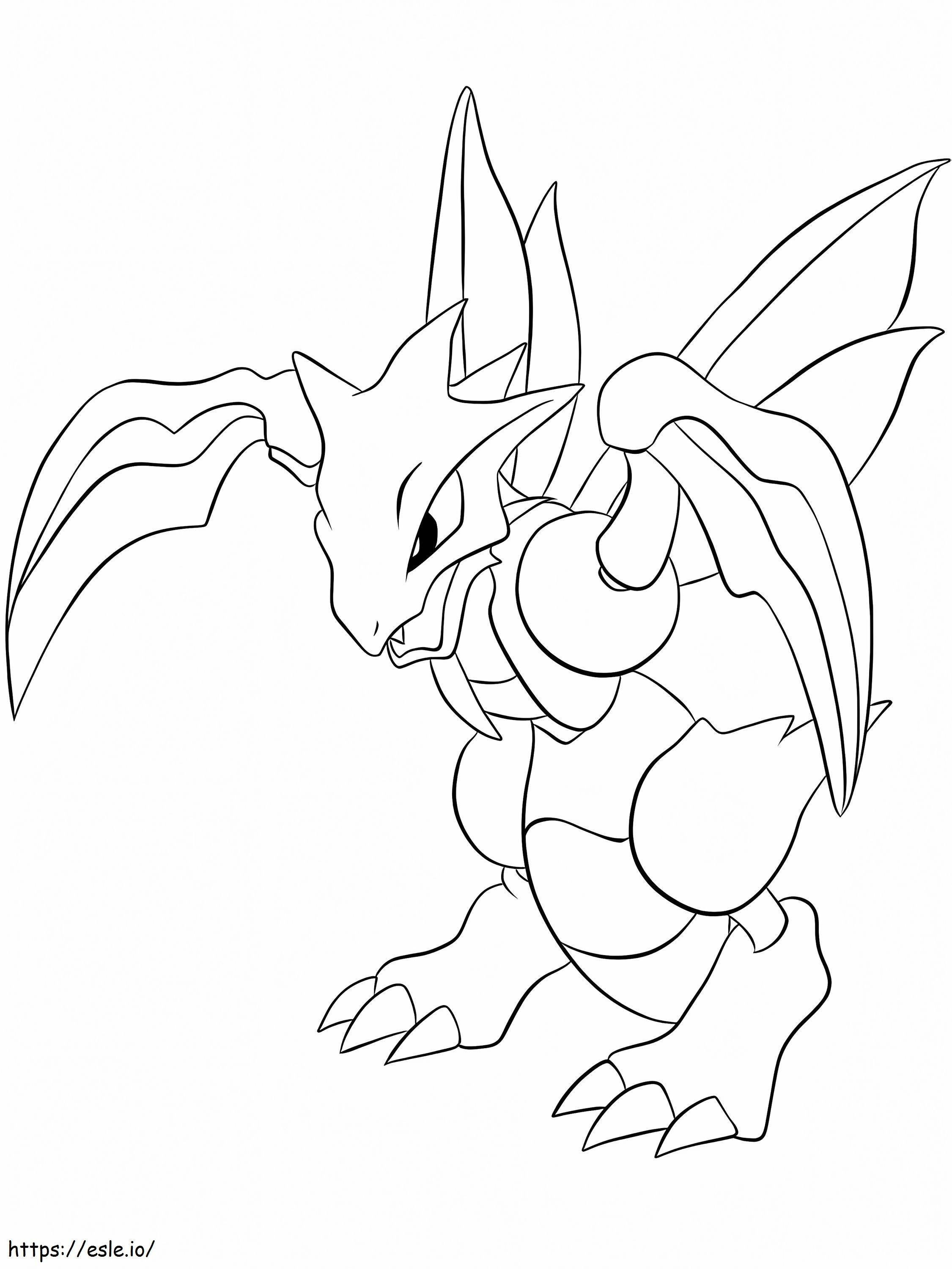 Printable Scyther coloring page