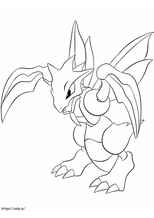 Printable Scyther coloring page